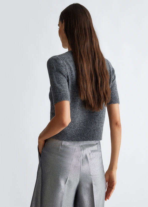 Liu Jo T-shirt in misto lana e alpaca Italy