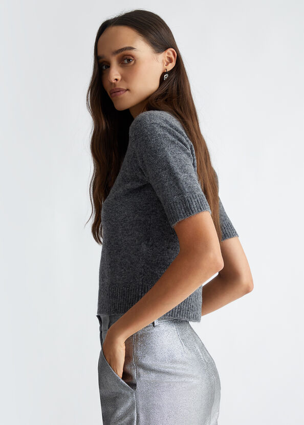 Liu Jo T-shirt in misto lana e alpaca Italy