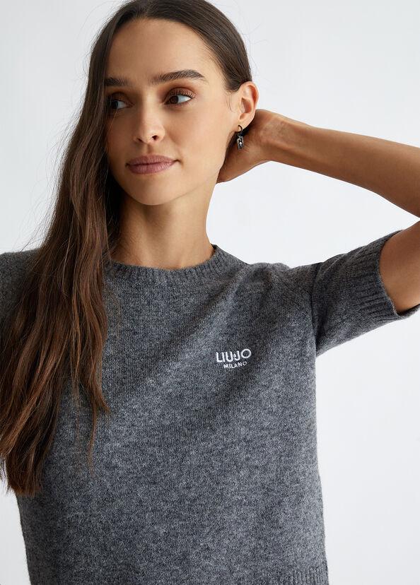 Liu Jo T-shirt in misto lana e alpaca Italy