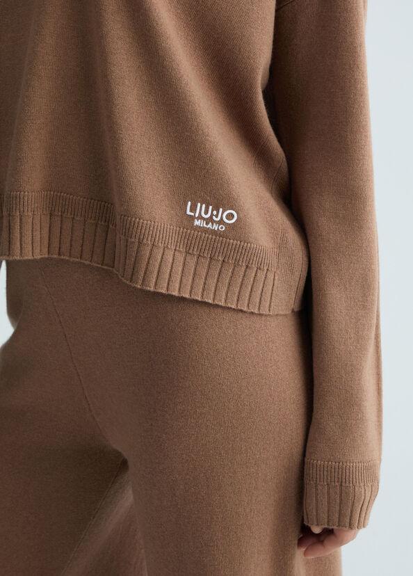 Liu Jo Maglia marrone in lana e cashmere Nuovo