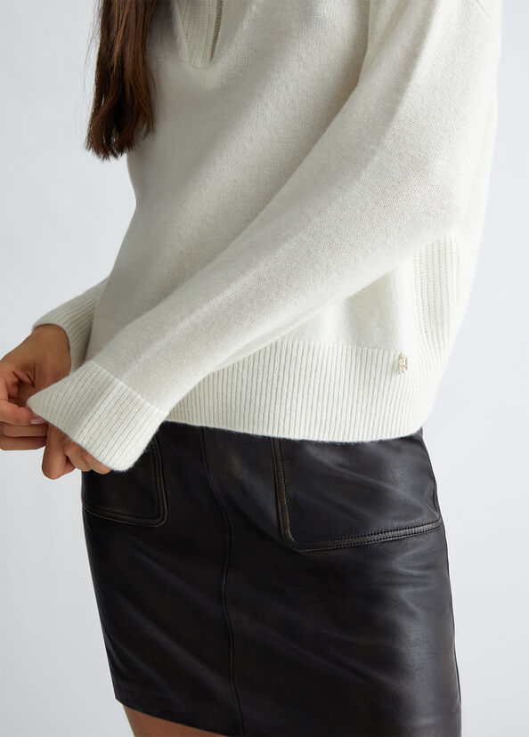 Liu Jo Maglia in lana con zip Pezzi Unici