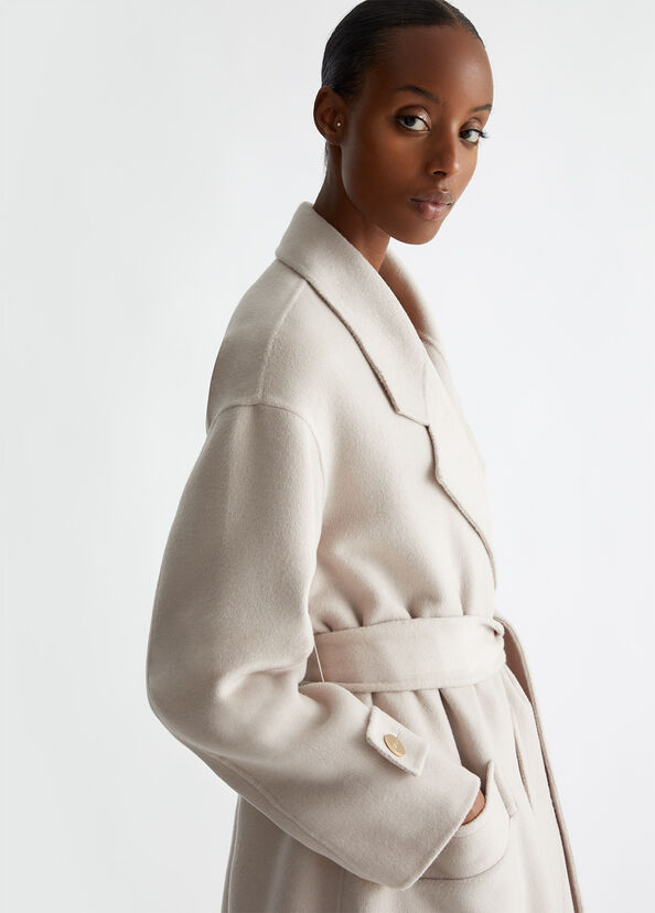 Liu Jo Cappotto in misto lana con cintura Acquista Ora