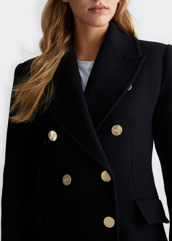 Liu Jo Cappotto doppiopetto in misto lana Sconto