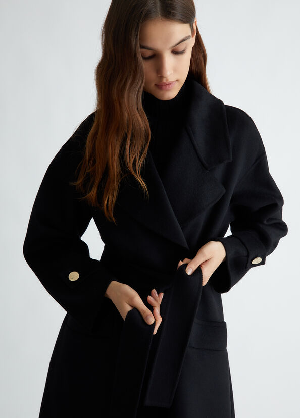 Liu Jo Cappotto in misto lana con cintura Online