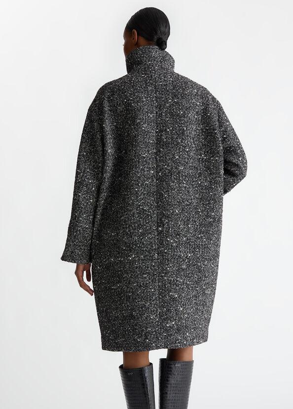 Liu Jo Cappotto doppiopetto in misto lana bouclé Outlet
