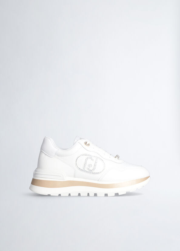 Liu Jo Sneakers bianche in pelle Fornitura limitata