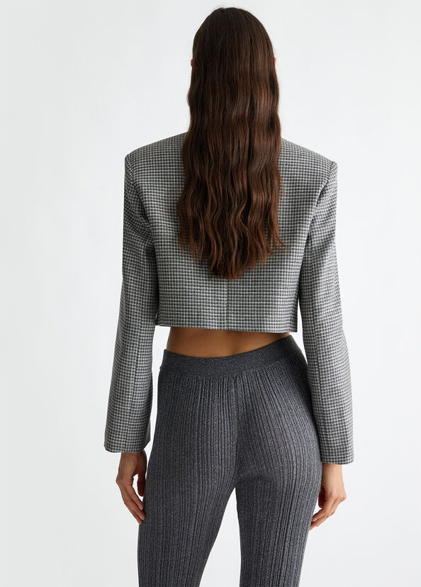 Liu Jo Blazer cropped check Nuovi prodotti