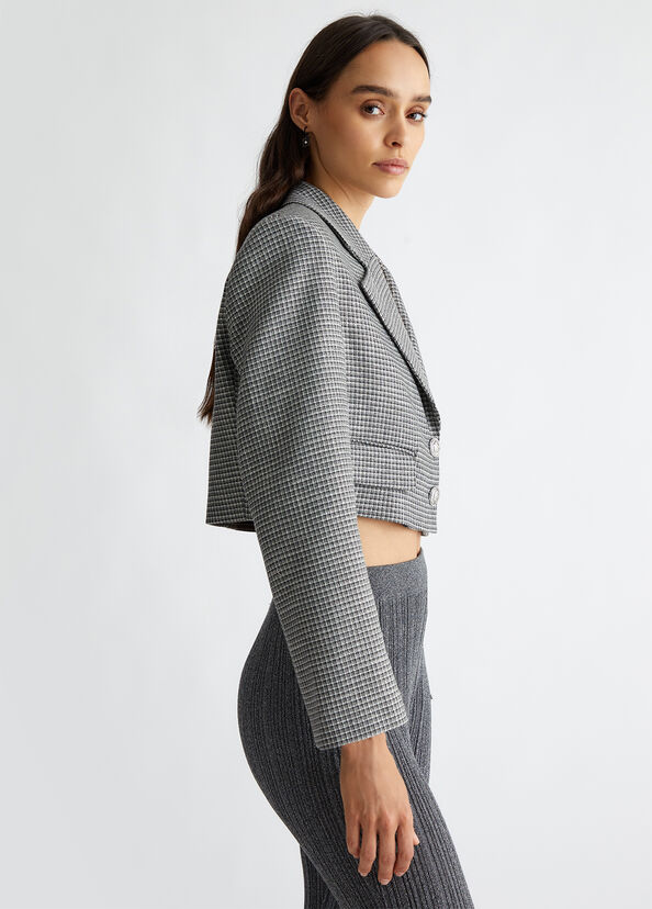 Liu Jo Blazer cropped check Nuovi prodotti