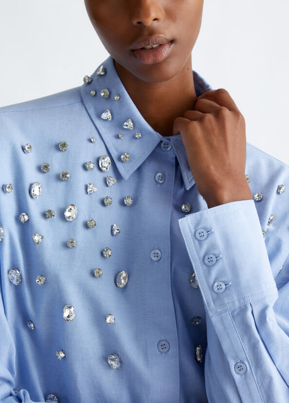 Liu Jo Camicia in cotone con strass Enormi risparmi