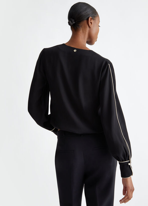 Liu Jo Blusa in crêpe de chine Super Saving Price
