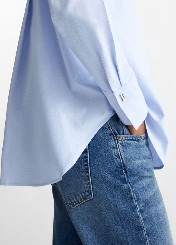 Liu Jo Camicia in cotone Oxford Ritorno libero