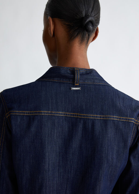Liu Jo Camicia in denim con fiocco Ultimi due giorni