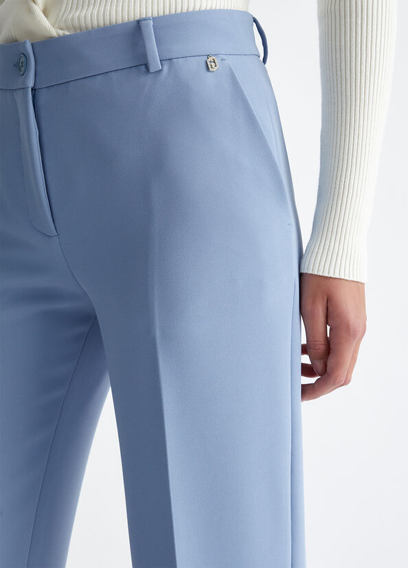 Liu Jo Pantaloni flare in crêpe Sostegno trimestrale