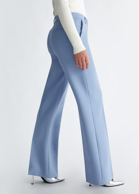 Liu Jo Pantaloni flare in crêpe Sostegno trimestrale
