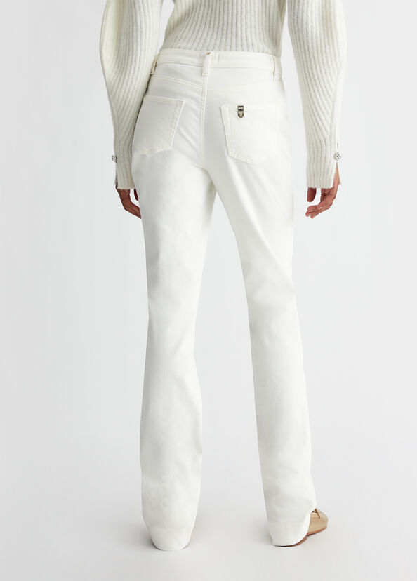 Liu Jo Pantaloni straight in velluto Fino al 55% di sconto