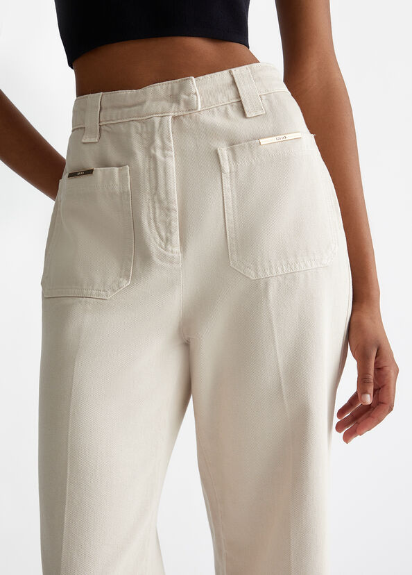 Liu Jo Pantaloni straight in cotone Solo un giorno rimasto