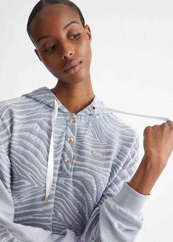 Liu Jo Felpa jacquard con cappuccio Negozi Online