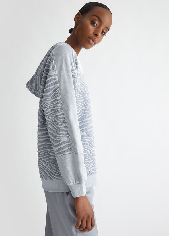Liu Jo Felpa jacquard con cappuccio Negozi Online