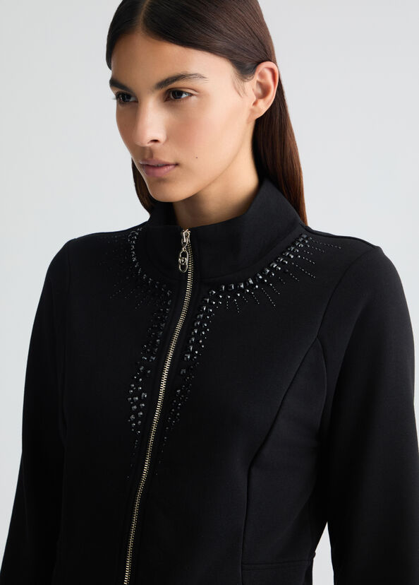 Liu Jo Felpa con zip e strass Outlet