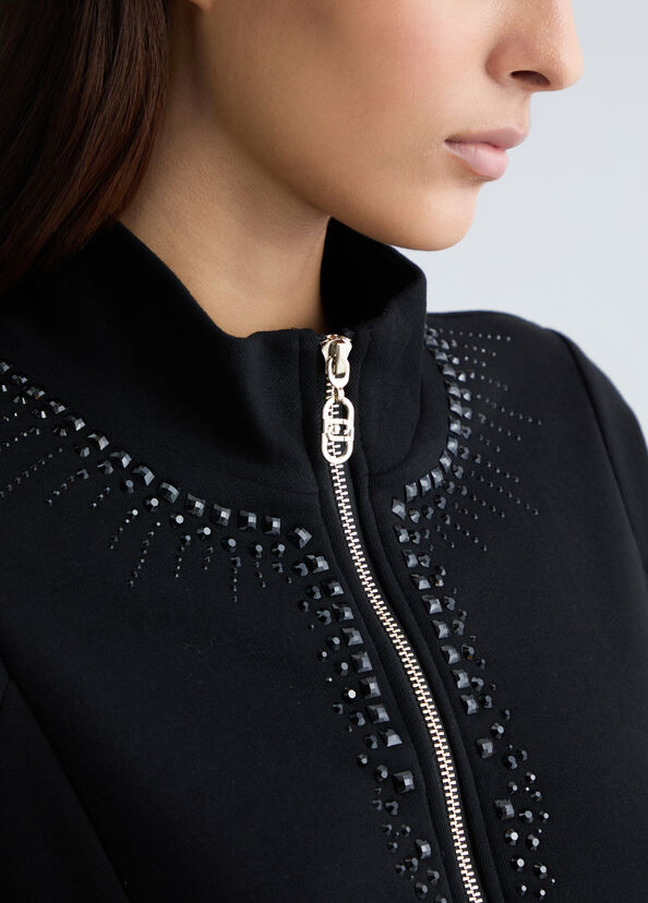 Liu Jo Felpa con zip e strass Outlet