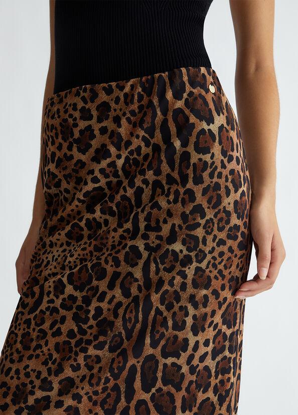 Liu Jo Gonna midi in tulle animalier Vendita Calda