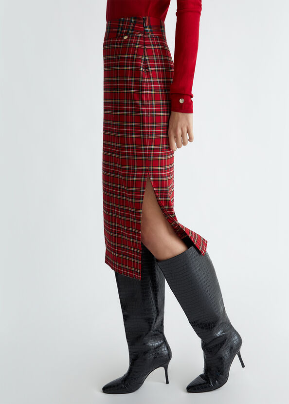 Liu Jo Gonna longuette in tartan Grande vendita