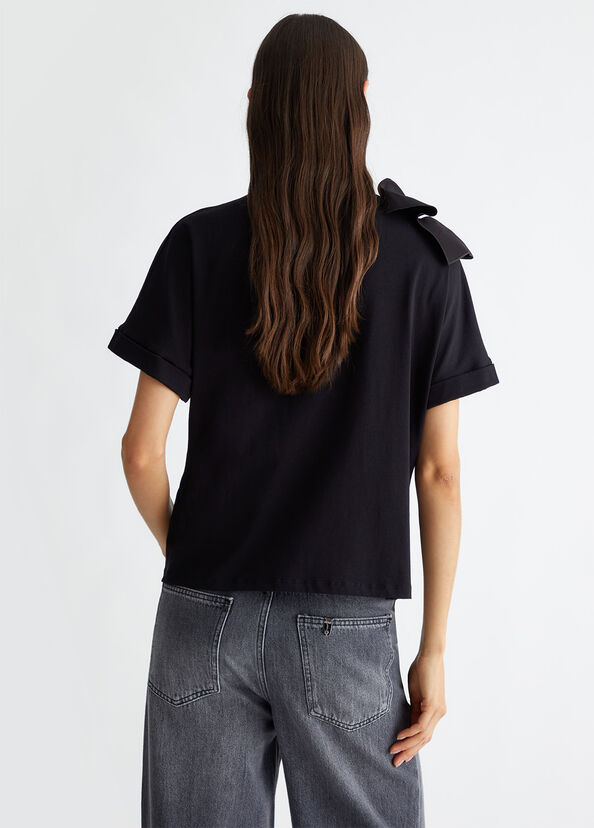 Liu Jo T-shirt con rouches Vendita calda
