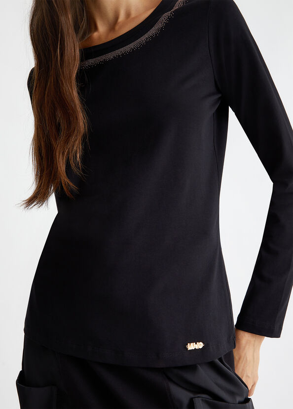 Liu Jo T-shirt con strass Lightning offer