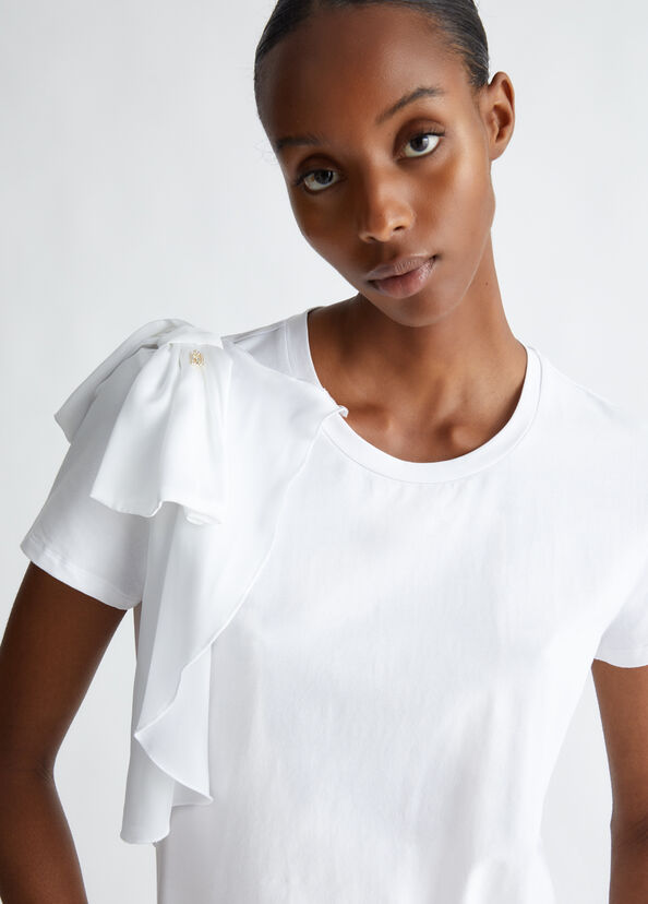 Liu Jo T-shirt con rouches Grandi sconti