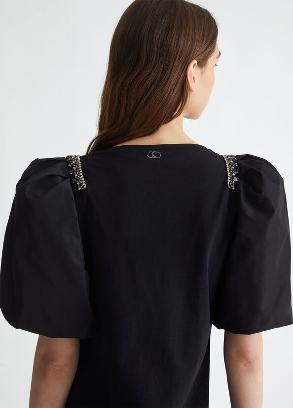 Liu Jo T-shirt in jersey con strass Offerte giornaliere