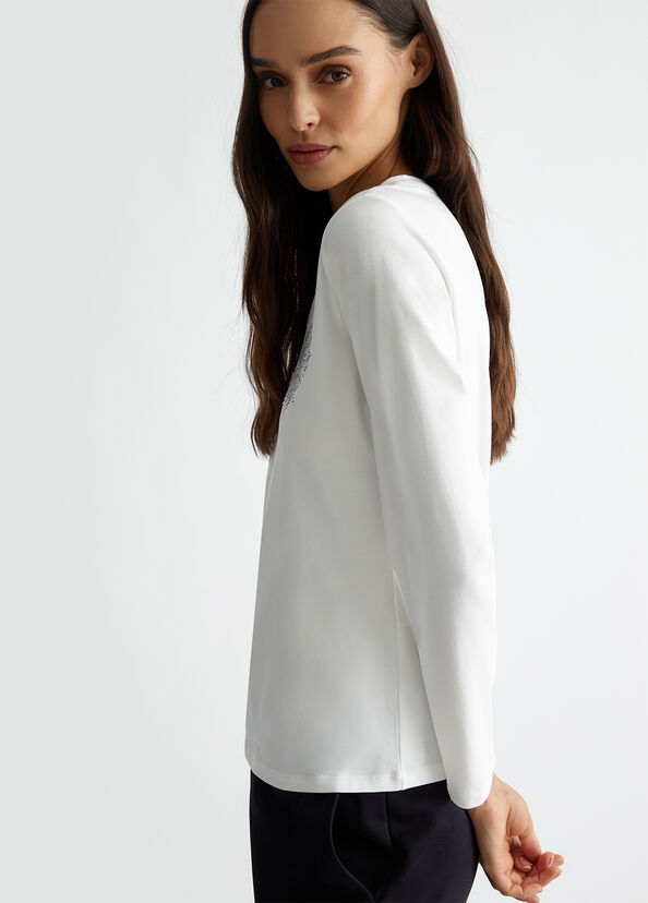 Liu Jo T-shirt con cuore e strass Enormi risparmi