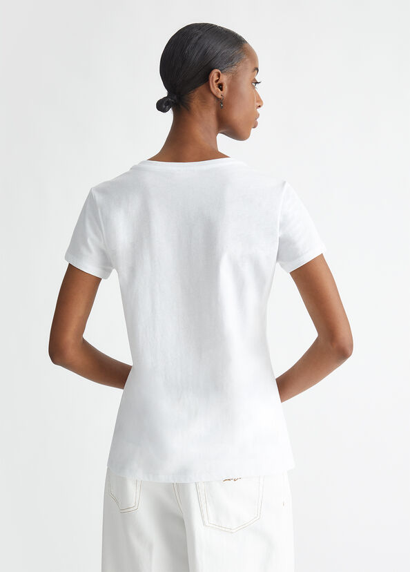 Liu Jo T-shirt con logo e strass Offerta settimanale