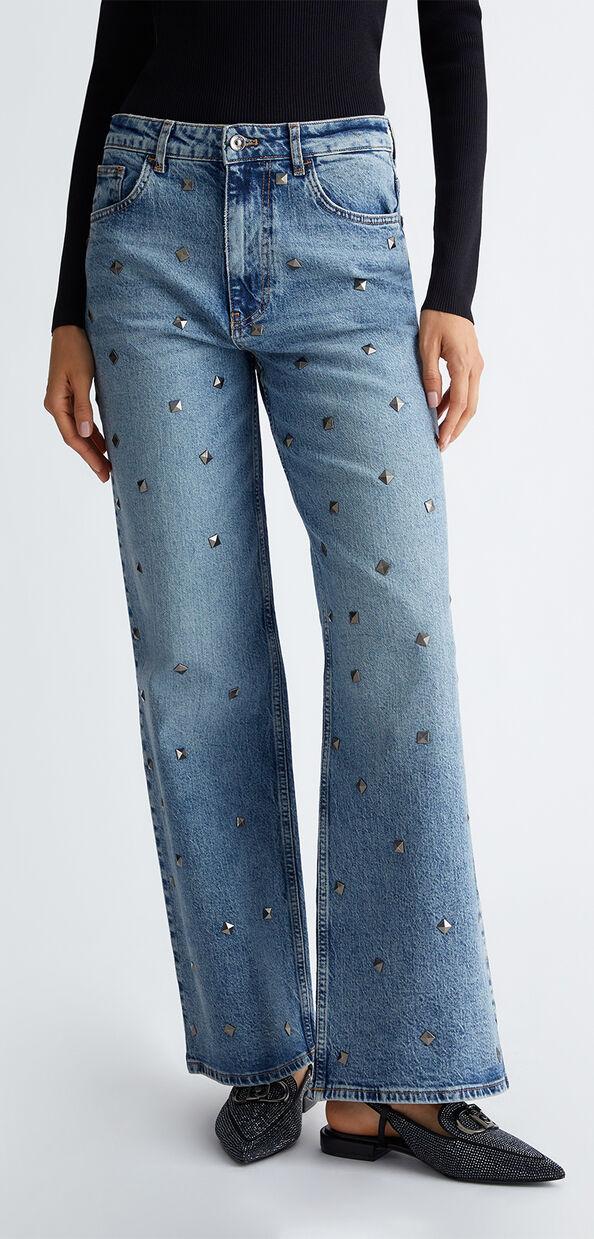 Liu Jo Jeans flare con borchie Sostegno trimestrale