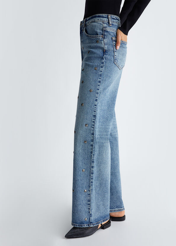 Liu Jo Jeans flare con borchie Sostegno trimestrale