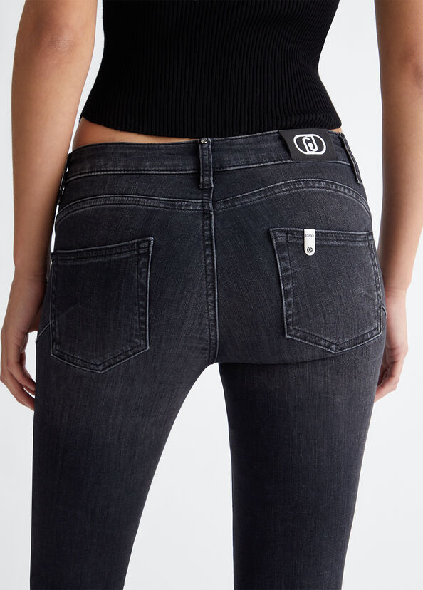 Liu Jo Jeans skinny bottom up con strass Officina