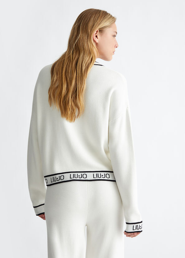 Liu Jo Maglia in misto seta con logo 50% di sconto per tempo limitato