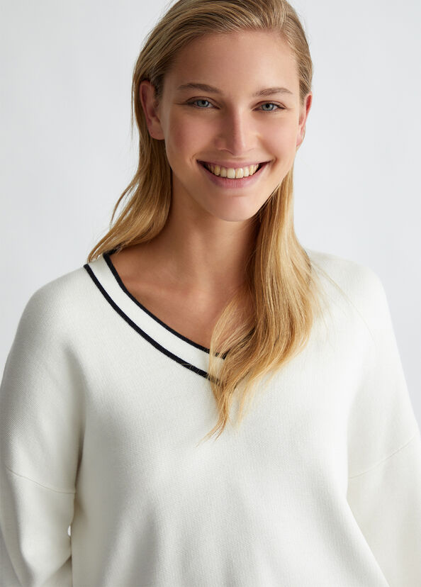 Liu Jo Maglia in misto seta con logo 50% di sconto per tempo limitato