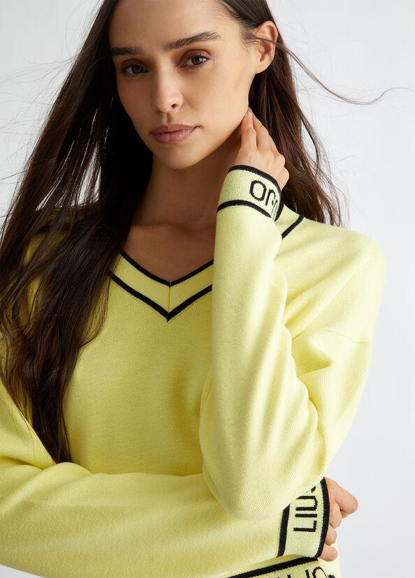 Liu Jo Maglia in misto seta con logo In Linea
