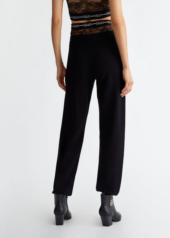 Liu Jo Pantaloni in maglia con pizzo Promozione