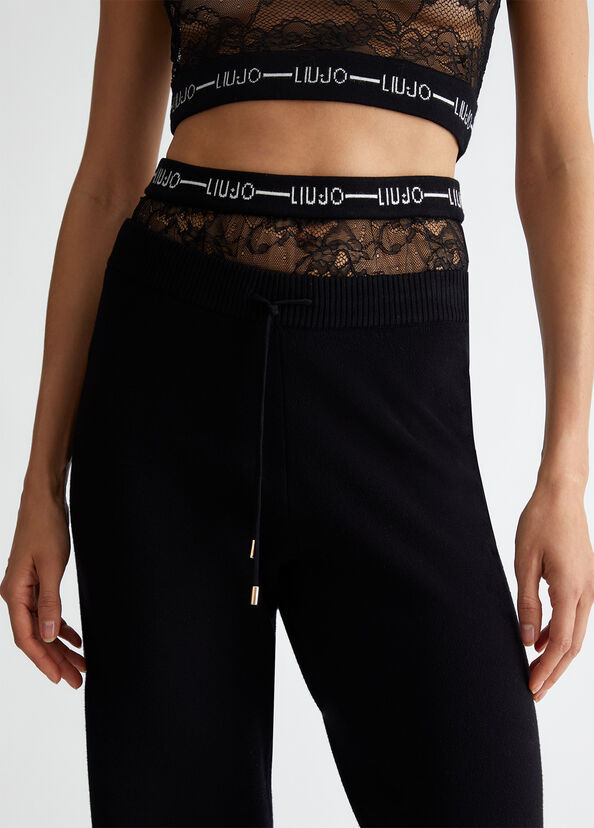 Liu Jo Pantaloni in maglia con pizzo Promozione
