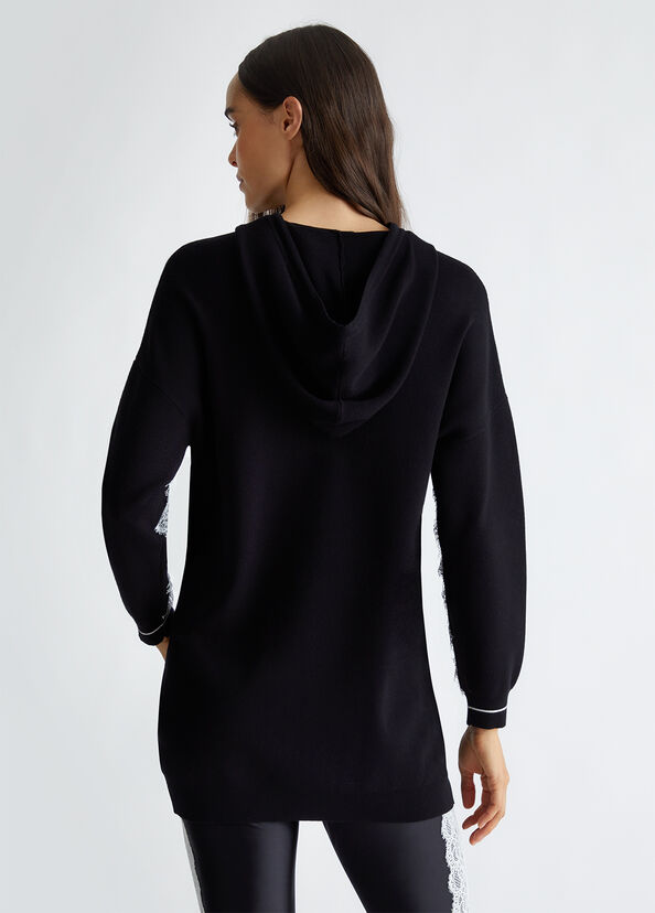 Liu Jo Maglia con cappuccio e logo Spedizione Gratuita
