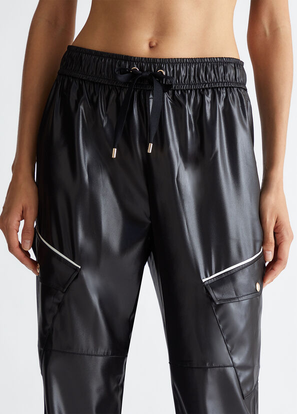 Liu Jo Pantaloni jogging in tessuto spalmato Soddisfazione Garantita