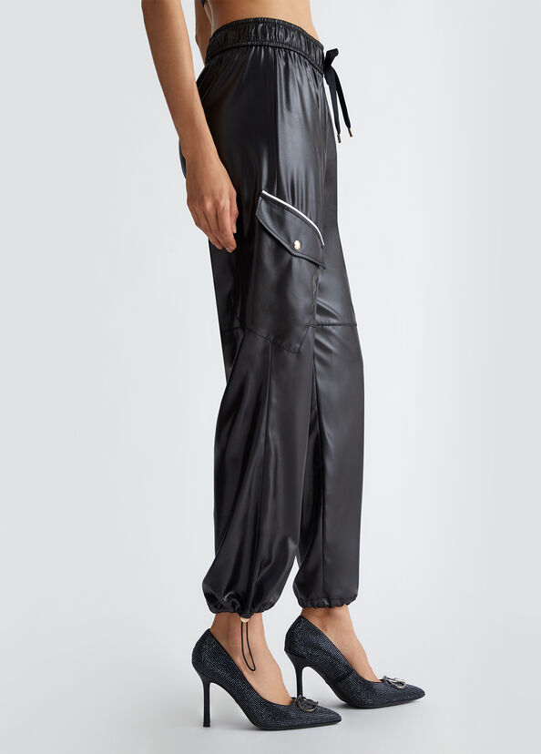 Liu Jo Pantaloni jogging in tessuto spalmato Soddisfazione Garantita