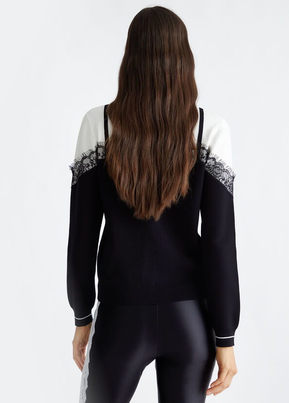 Liu Jo Maglia con pizzo Qualità Garantita
