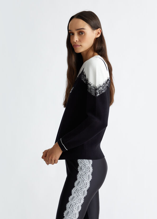 Liu Jo Maglia con pizzo Qualità Garantita