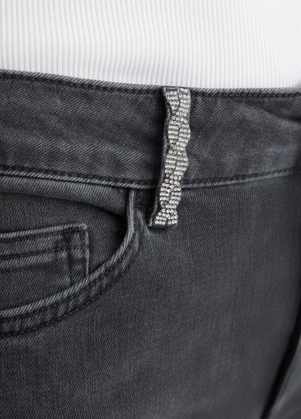 Liu Jo Jeans skinny grigio con strass Offerta speciale