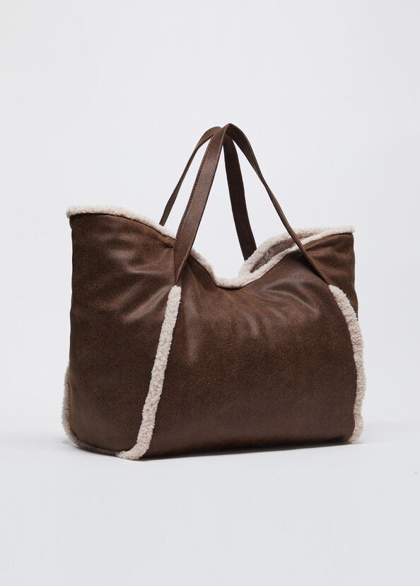 Liu Jo Shopping bag in tessuto spalmato con pochette Smaltimento dello stoccaggio