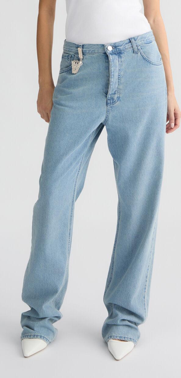 Liu Jo Jeans straight azzurri con charm gioiello 2025