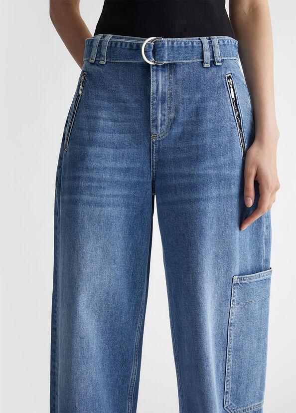 Liu Jo Jeans cargo flare con cintura Nuovo