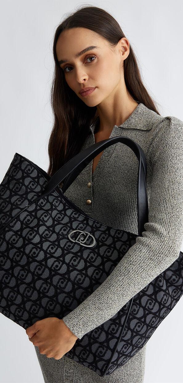 Liu Jo Shopping bag jacquard con logo Promozione